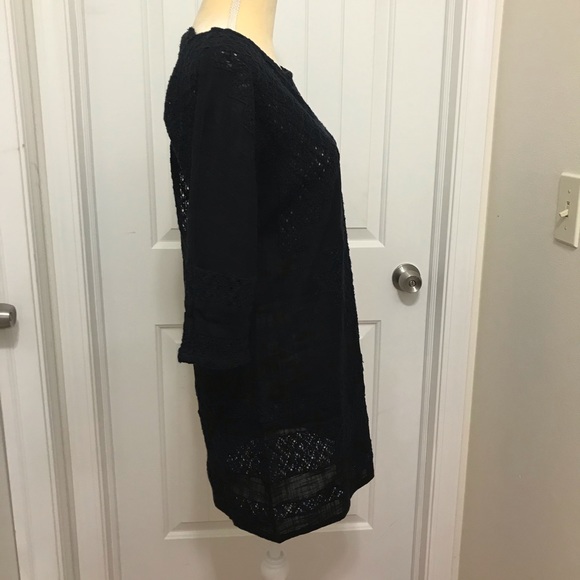 NWT Free People cotton black tunic dress coverup xs - Picture 7 of 7